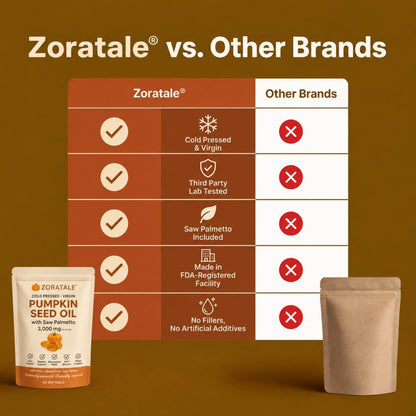 Zoratale Pumpkin Seed Oil Softgels - Naturally Improves Bladder Leaks, Urgency and Nighttime Bathroom Trips